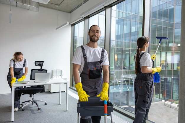 Professional cleaning services in modern Singapore facility